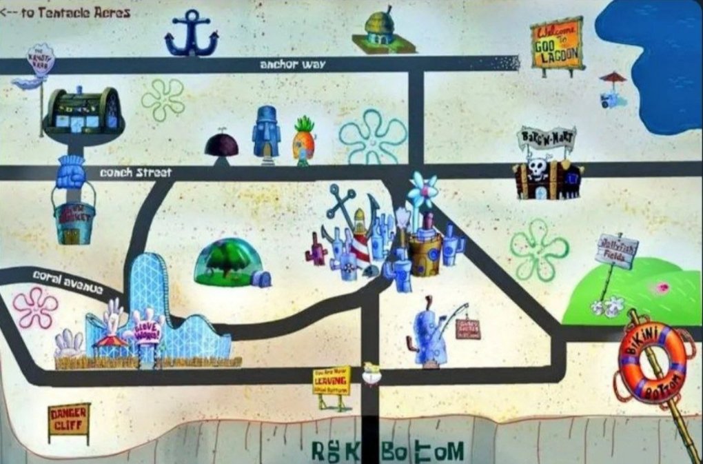 DauiiiNaser's tweet photo. شهر باب اسفنجی و پاتریک(Bikini Bottom) همین قدر کوچیک بود :) https://t.co/1GkvUIlNZK