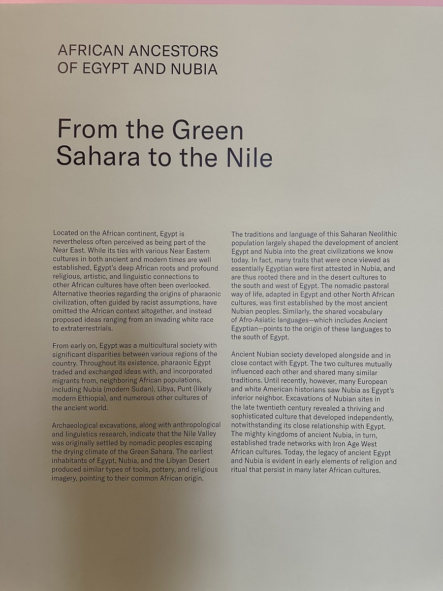 MansaZo's tweet photo. @NEGRO_studiess @TheRealAssasn The Kemetic culture began in the South, in Upper Egypt. The founders were the Naqada culture who were descendants of the Green Sahara.

Here are official on display at Brooklyn Museum in New York City: https://t.co/BKxrRo7YEZ