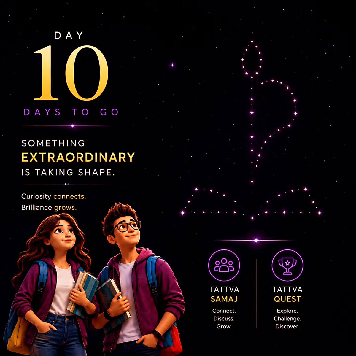 TattvaMinds's tweet photo. ✨ 10 Days to Go!
Something extraordinary is taking shape.
Where curiosity connects and brilliance grows.
🚀 Launching soon: 🔹 Tattva Minds 
 Connect. Discuss. Grow. 

#TattvaMinds #10DaysToGo #ComingSoon #CuriosityConnects https://t.co/fY5u59bZnJ