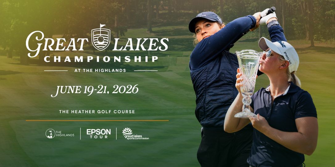 PetoskeyArea's tweet photo. Almost time! Looking to watch women's pro golf? Catch the "Road to the LPGA" Great Lakes Championship at The Highlands. General admission just $5; VIPs on sale. Walk the fairways &amp; see future LPGA stars. Info: https://t.co/Ynn40PSH2h #LPGA #Golf https://t.co/9uH6qHcvaR