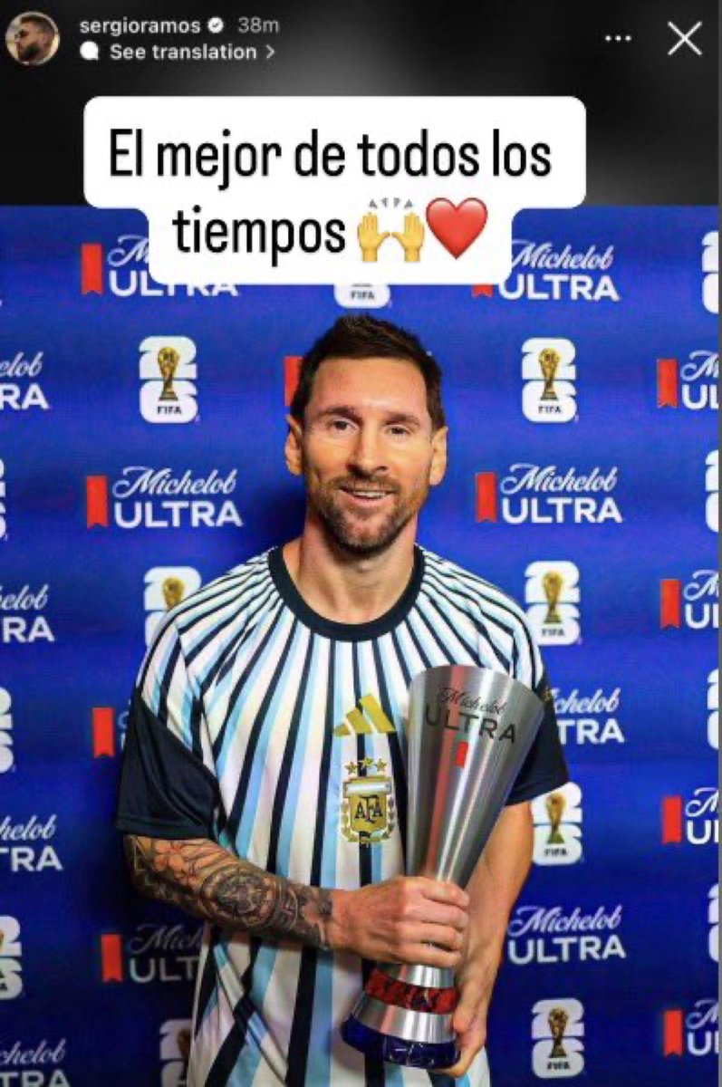 Majed10_cule's tweet photo. 📲 سرجيو راموس نشر صورة ميسي على إنستغرام وكتب تعليقًا: 

"أعظم اللاعبين في كل العصور" https://t.co/rPdytTKxIb