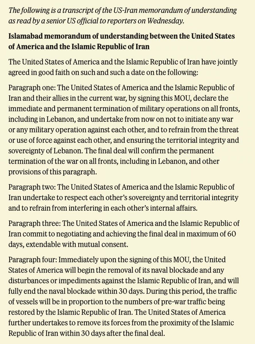 AdityaRajKaul's tweet photo. US Officials read out the 14-point US-Iran MoU to journalists. https://t.co/DBThraBt0h