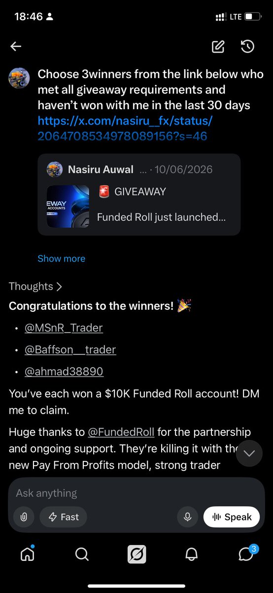 Nasiru__FX's tweet photo. Congratulations🎉🔥

@MSnR_Trader
@Baffson__trader
@ahmad38890

Kindly DM me on how to claim your prize(s) https://t.co/NrC16eB82x