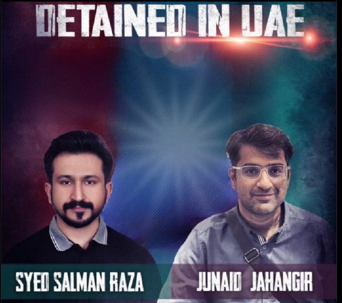 agentjay2009's tweet photo. Dear UAE authorities,

@MohamedBinZayed @HHShkMohd @moiuae @mofauae @UAEmediaoffice @HamdanMohammed @uaedgov 

Please review the following facts and share if your country allows for this much torture when you collaborate with law enforcement agency from a friendly country OR these are rogue actions committed by Pakistan’s law enforcement in your country: 

1) Salman Raza underwent surgery to remove a lesion from his back WITHOUT local anesthesia.

2) Some Teeth were damaged (you can guess how) when they were in some law enforcement partner’s “safe house”and then they were removed. 

3) Electric shocks given during custody at the same place and they were asked never to share these details on call with family when they were there. 

Salman and Junaid left Pakistan to avoid state tyranny. The fact that fascism is happening in UAE on both of them is a grave cause of concern for family and probably all of you in UAE Govt as well, therefore it shall be investigated asap! 

After 8 months of brutality in some “safe house”, most likely handled by your partner law enforcement agency, they were transferred to a jail (we suppose under UAE authorities now). Several appeals have been made to release them. Their family members have fallen ill due to this and have developed serious health issues. Both families have gone through a lot, please review their case on priority. 

#JusticeForJunaidandSalman 

cc @hrw @UNHumanRights @amnestysasia @MarioNawfal @DrAliceJEdwards @ryangrim @WajSKhan @MoeedNj @mehdirhasan @MiddleEastMnt @volker_turk @medeabenjamin @worqas @MJibranNasir @Abdulla_Alamadi @ClaudeRakisits @khaleejtimes