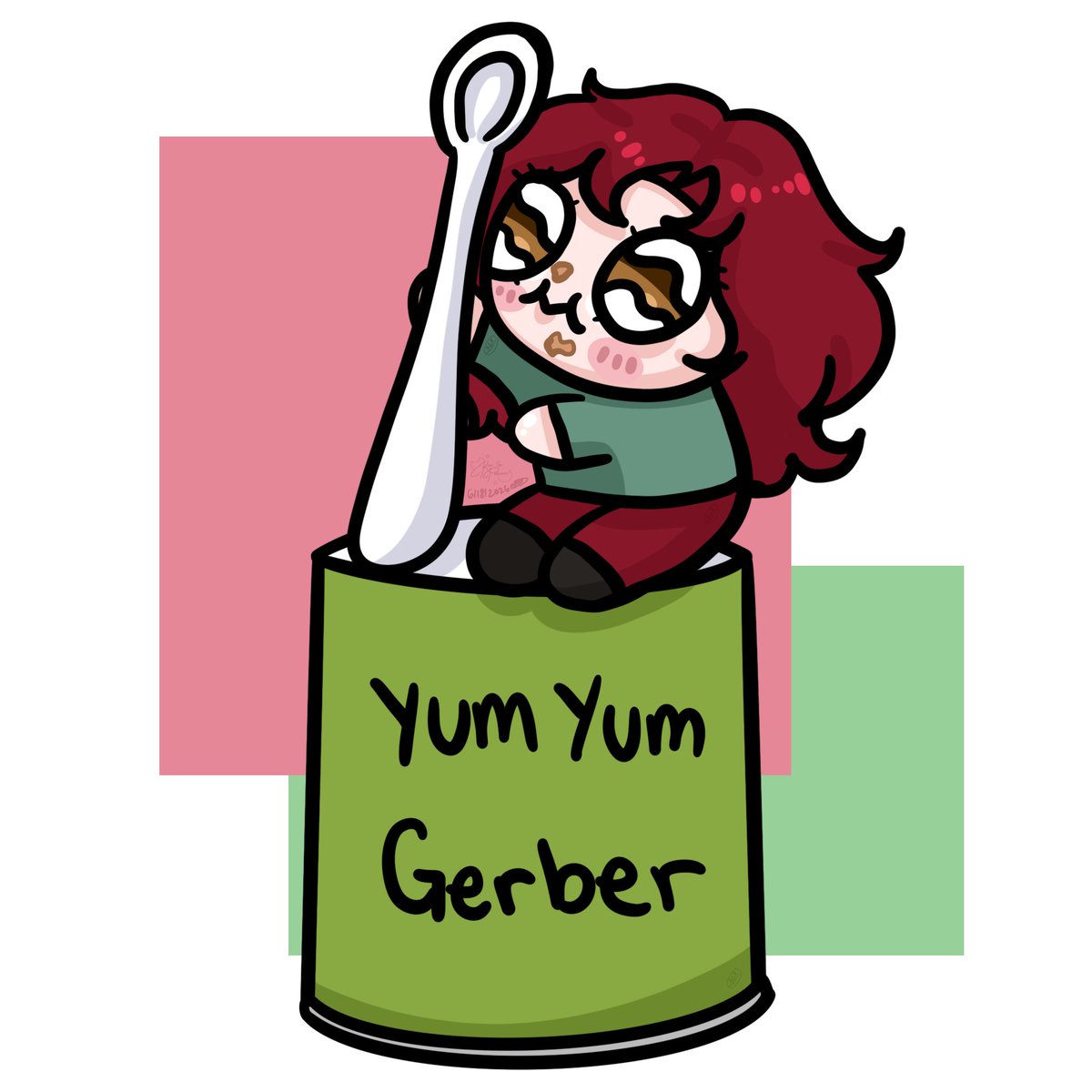 KeruConPolvoron's tweet photo. I drew @NikiWild2 with eating Gerber since she got a nat20 on stream! Why gerber? Go check out her streams to find out!

Context: if you get a nat20 on my stream, you get a silly meme drawing from me but you don’t get to choose what it is. https://t.co/gNhBx2gYGM