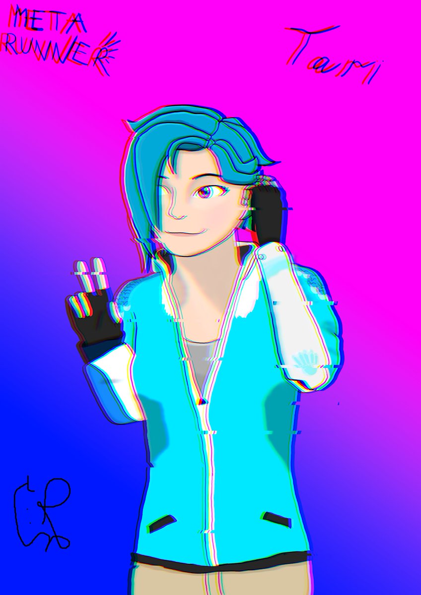 rmarcell124's tweet photo. I've not uploaded any of my Meta Runner works here, so here is the first one :D My first digital Tari drawing + glitched version

#metarunner #metarunnerfanart #glitchproductions #tari #metarunnertari https://t.co/wq6HbOLe3u