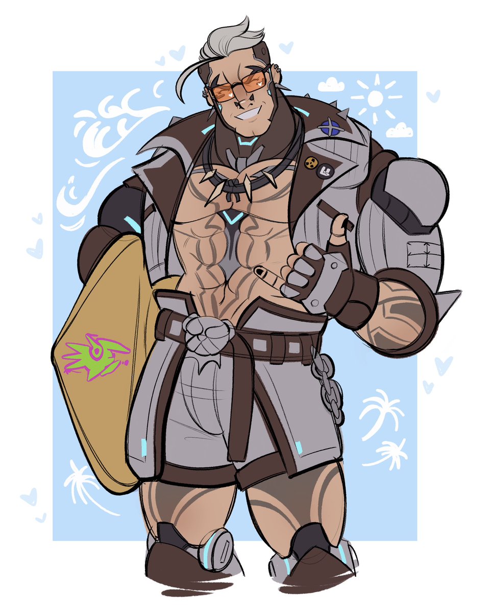 lullxious's tweet photo. ready to surf this summer ♡ #hazard #overwatch https://t.co/yi93ne3mRG