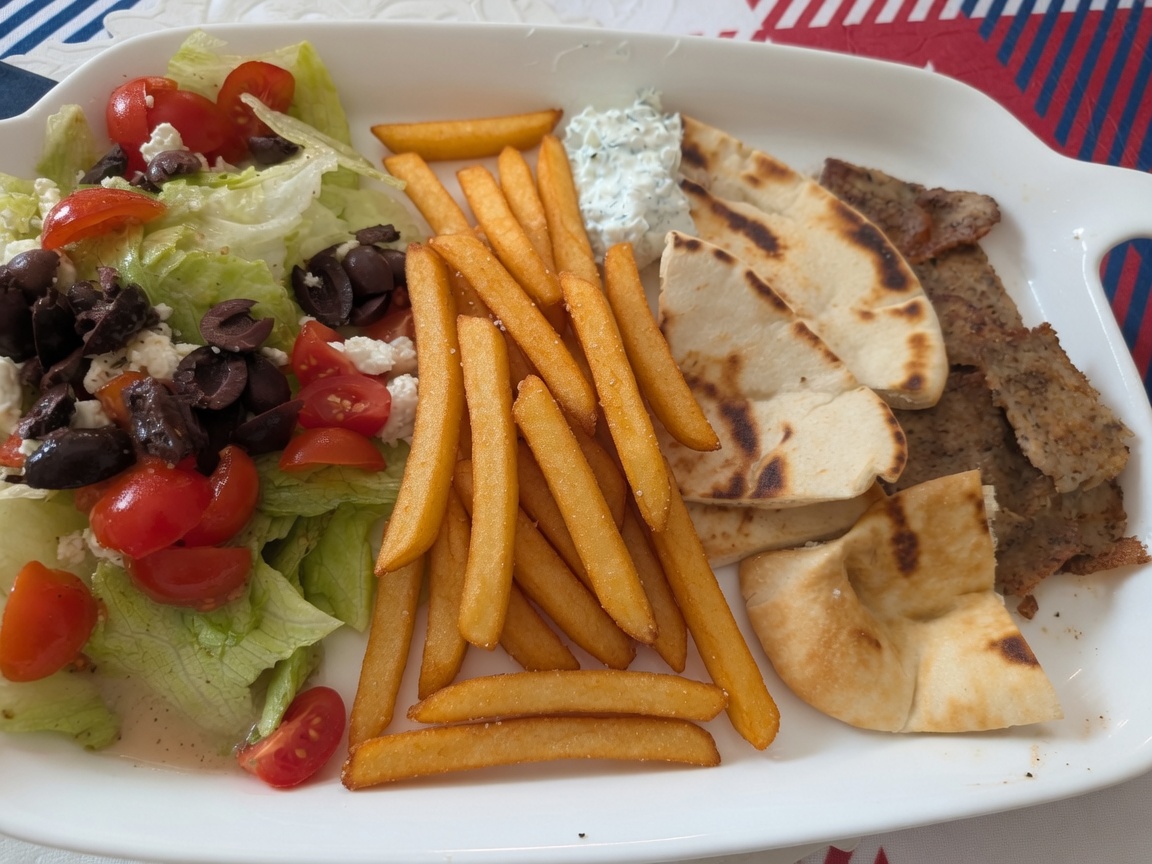 mrbdaniel's tweet photo. Turkey gyro platters. We ground the turkey ourselves (much better product than what's available in stores) and completed the cooking process under pressure using a sous vide. You too can utilize @yadachef's personal chef services. https://t.co/2fhyWBqzKW https://t.co/SUX24uE2yy