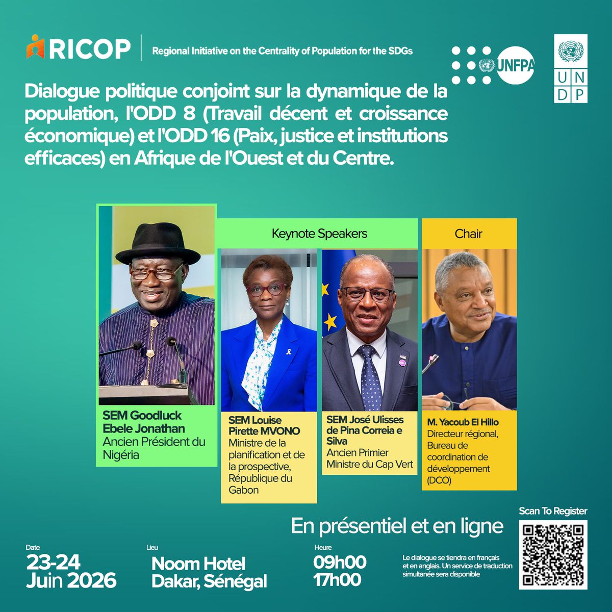 UNFPABF's tweet photo. đRejoignez le Dialogue politique conjoint de haut niveau organisĂ© par #UNFPA et #PNUD .
đ
23â24 juin 2026
đ 09h00â16h00 GMT
đ» En ligne
đ Inscription : https://t.co/DbxaXxgPHg
#ODD8 #ODD16 https://t.co/cG9iZHpg65