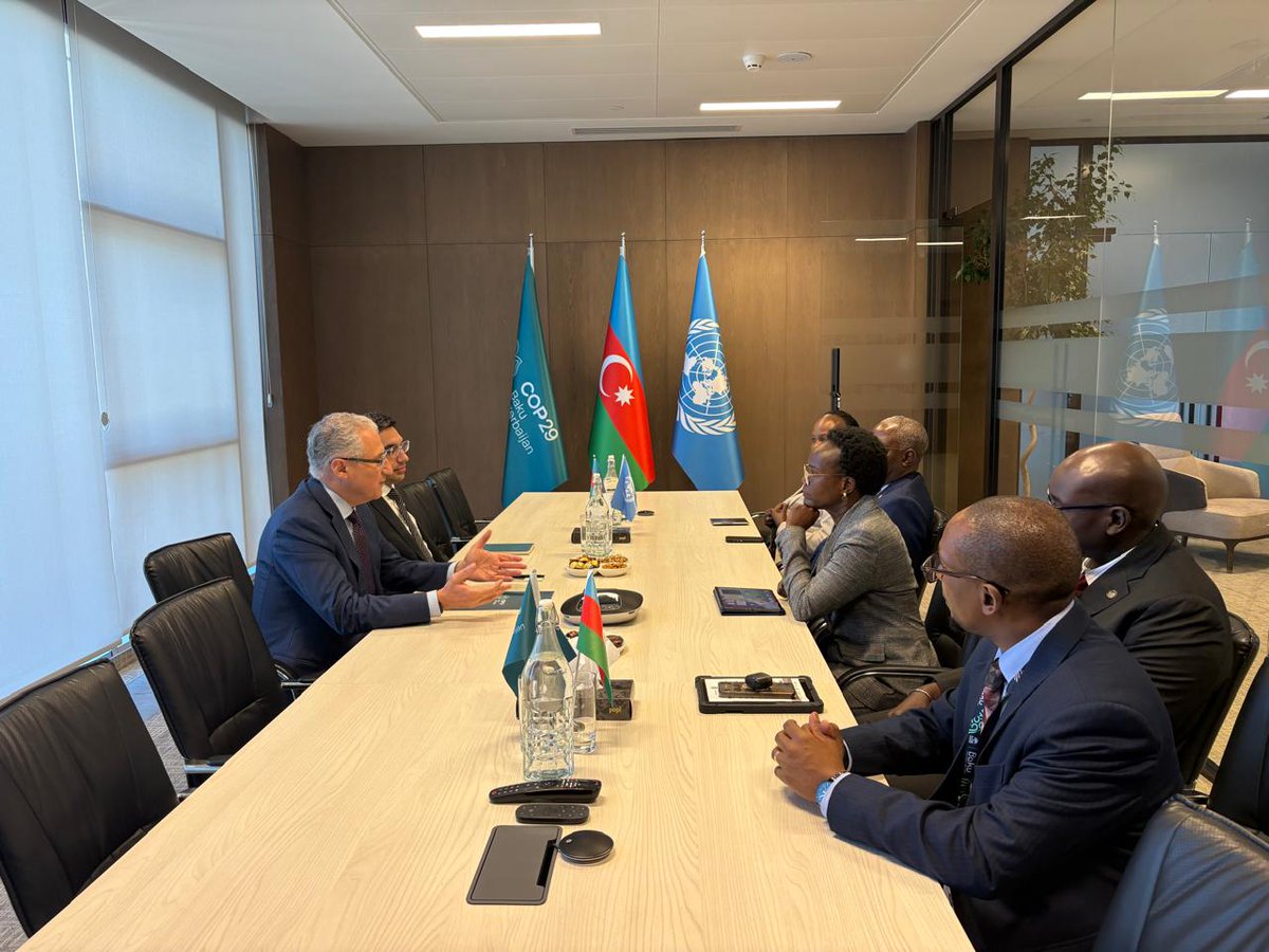 Mukhtar_Babayev's tweet photo. Pleased to meet with Dr. Patricia Ojangole, Managing Director of Uganda Development Bank, on the margins of the 51st Annual Meetings of the Islamic Development Bank Group in Baku.

Discussed opportunities to strengthen cooperation with African countries through investment, development finance and partnerships in renewable energy, infrastructure, agriculture and sustainable economic growth.

Africa is playing an increasingly important role within the global climate agenda. Exchanged views on advancing the implementation of #COP29 outcomes and scaling climate finance to support sustainable development, resilience and energy transition efforts across the continent.

#COP29 #ClimateFinance #Africa #ClimateAction