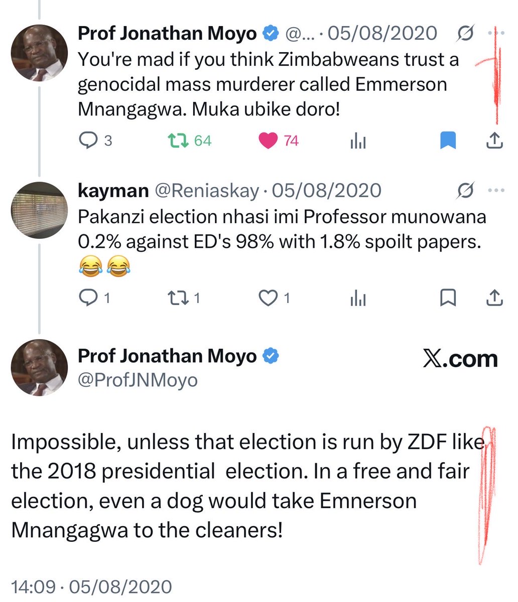 NicholasGova's tweet photo. @MulakazuvaL @edmnangagwa @BarakaZaire @angelofhope_zim @dereckgoto @Tinoten53374277 @Twinsis50497431 @ZimFirstLady @ZANUPF_Official @marapira_farai @munyamachacha @bulawayoblue Ever since taingoziva kuti ku VID unotonyora manje ED arikutnyora kubva kuna comedian its artificial powers be it kana aine nharo ngambofamba muna Mhlanga muMbare anotemwa ne Avo uyu mhani hapana anomuda nembwa dzese https://t.co/QvkBLIpxmE