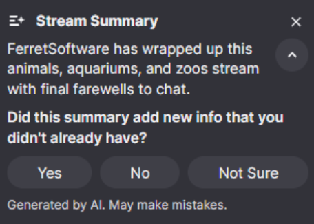 PirateSoftware's tweet photo. I don't care about the moral high-ground argument about AI on this feature. I care that Twitch has shipped a feature that spent all day misinforming my community as to the content of the stream and defaulted it on for my channels. The below picture NEVER happened on broadcast. https://t.co/STvYj2Za3p