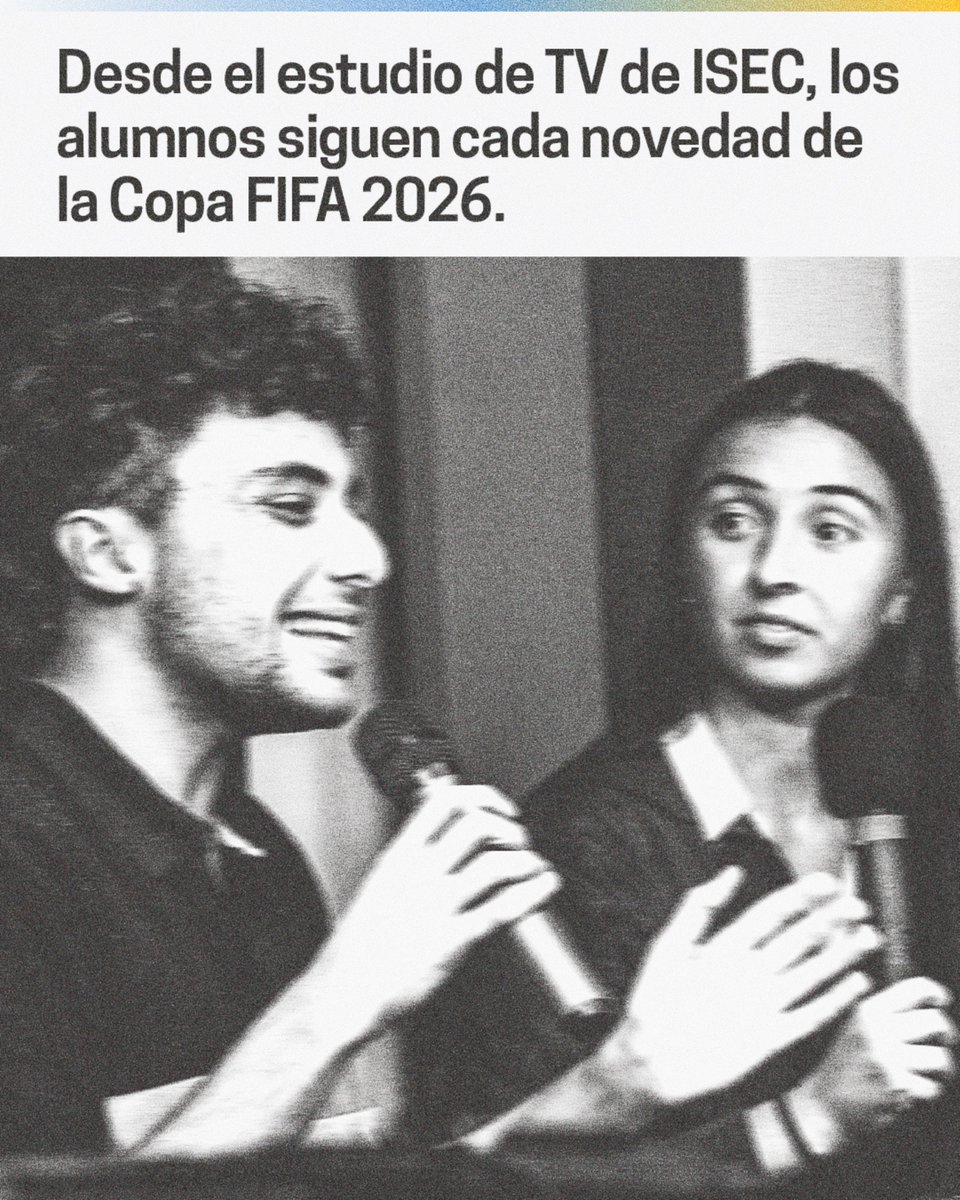 ISEC_Edu's tweet photo. 💛Nuestros alumnos de @puramanija_isec están viviendo el Mundial a pleno. Entre análisis, debates y mucha pasión por el fútbol, siguen cada novedad esta vez desde el estudio de TV de ISEC .
#isec #educación #copafifa2026 #mundial #argentina https://t.co/07LZ3OUnZ5