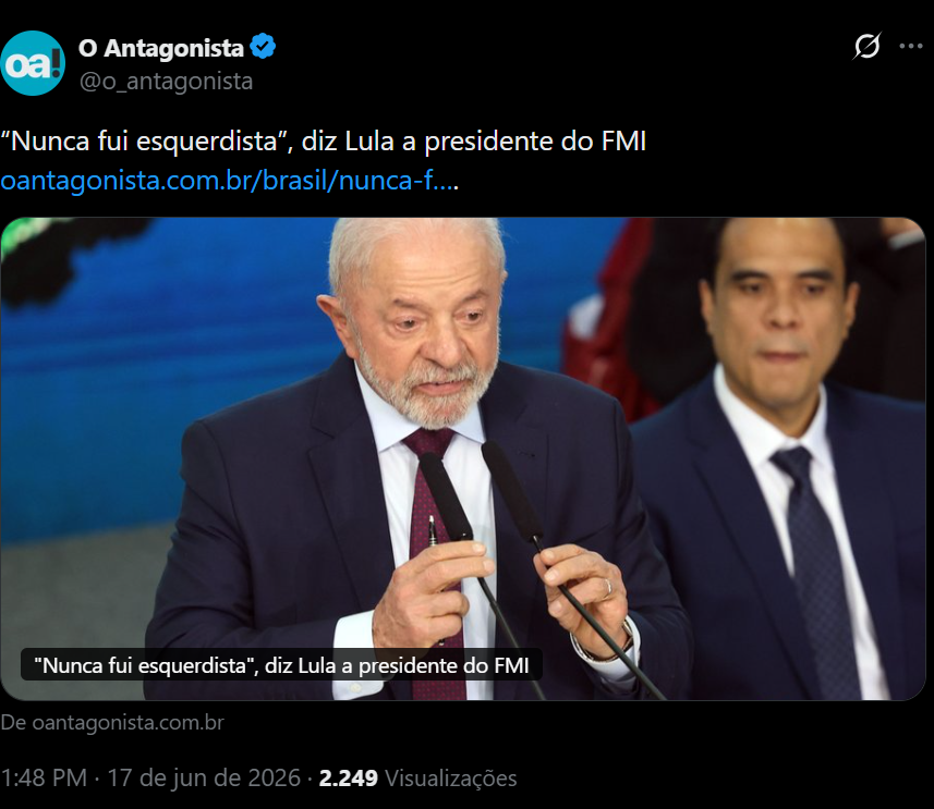 EdsonAndradeFr1's tweet photo. @LulaOficial Aí, esquerdista! Parece que o "papai dos pobres" sempre foi papai dos banqueiros mesmo! Parece que vocês foram tapeados🤡 https://t.co/YTpOy2d9XP