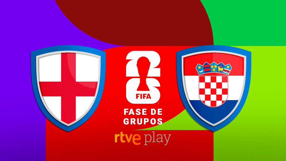 La1_tve's tweet photo. Inglaterra - Croacia: Hora y dónde ver hoy en TV el partido de la fase de grupos del Mundial 2026

Inglaterra busca su segunda estrella ante la veterana Croacia, a partir de las 22:00 horas en La 1 y RTVE Play

https://t.co/DNOzBkutv1 https://t.co/aECBNYr3ik