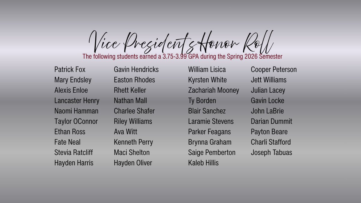 FortScottCC's tweet photo. Congratulations to our Spring 2026 Honor Roll students! ๐
Fort Scott Community College is proud to recognize students who earned academic honors during the Spring 2026 semester.
#FSCCProud #GreyhoundNation #AcademicExcellence #HonorRoll https://t.co/Glo0sfR2WA