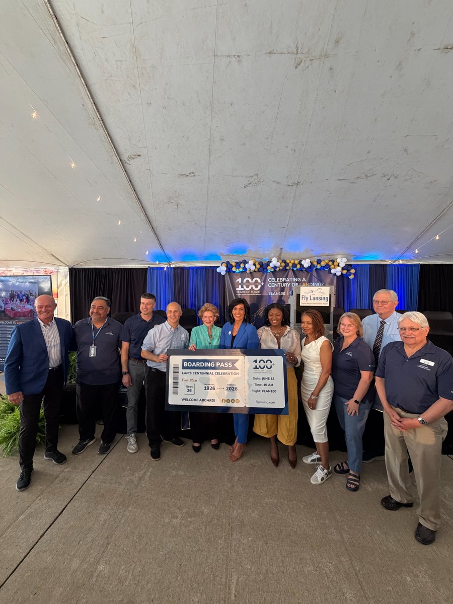 flylansing's tweet photo. We are still flying high after seeing so many generations of our community come out to join our Centennial Celebration on Saturday! 🎉

We extend a heartfelt thank you to our volunteers, vendors, partners, community leaders, travelers, and neighbors for making history with us. https://t.co/78uIUZSyJd