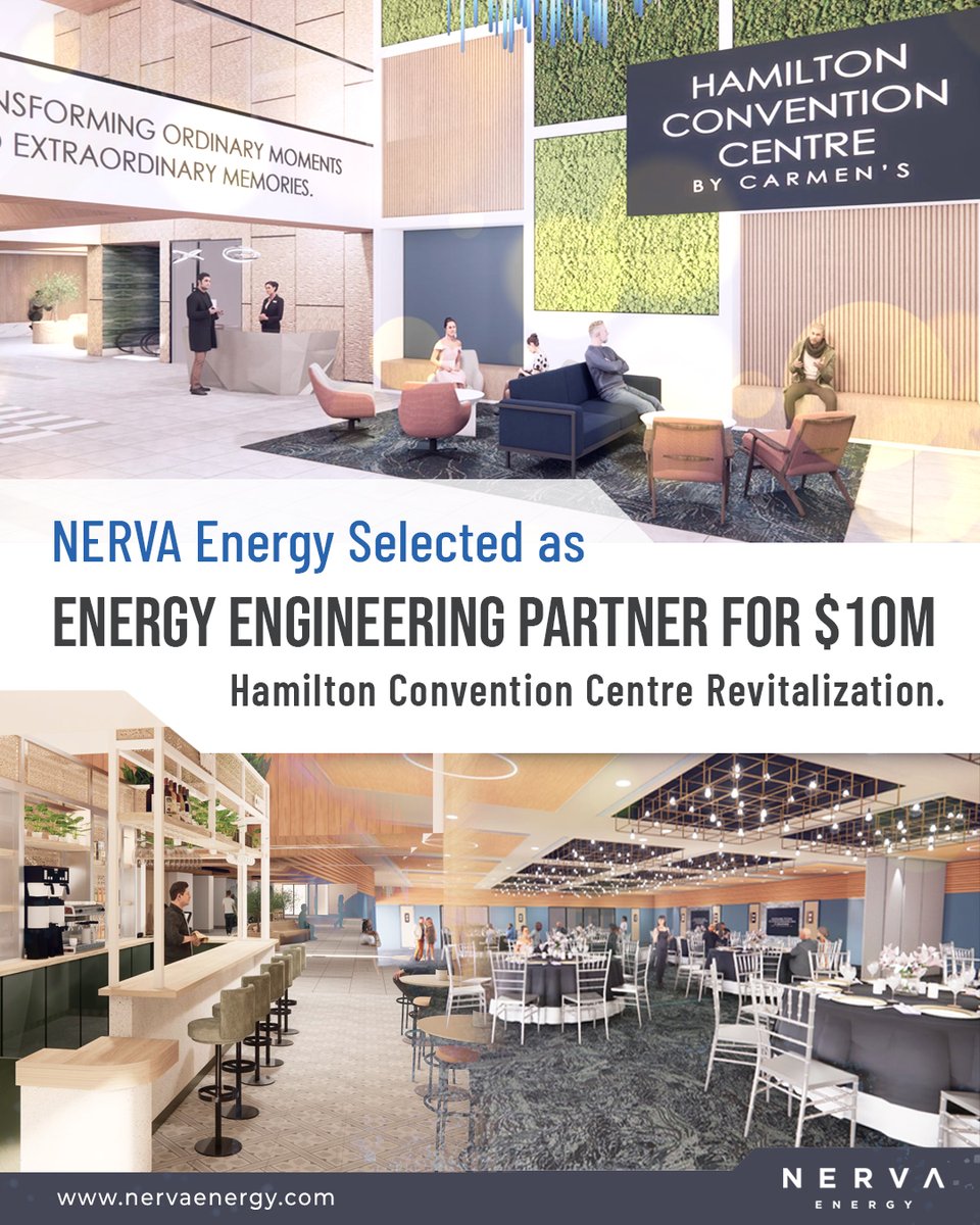 NervaEnergy's tweet photo. Transforming a Landmark: Hamilton Convention Centre
Thank you to our partners for the opportunity to help future-proof this iconic asset.

👉 Read the full story: https://t.co/QNGZtdvs6b  

#EnergyEfficiency #SmartBuildings #Hamilton #GHGReduction #SustainableDesign #NERVAEnergy https://t.co/193krlJD2o