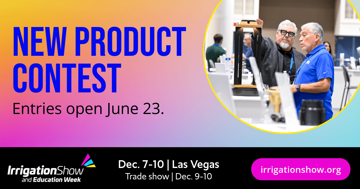 irrigationassoc's tweet photo. Got innovation? The #IrrigationShow26 New Product Contest opens June 23!

Exhibitors can showcase their latest products in one of the show's most anticipated programs. Secure your exhibit space now and get ready to enter. https://t.co/z0FwR1Bdc1 https://t.co/FsRMZZoZpD