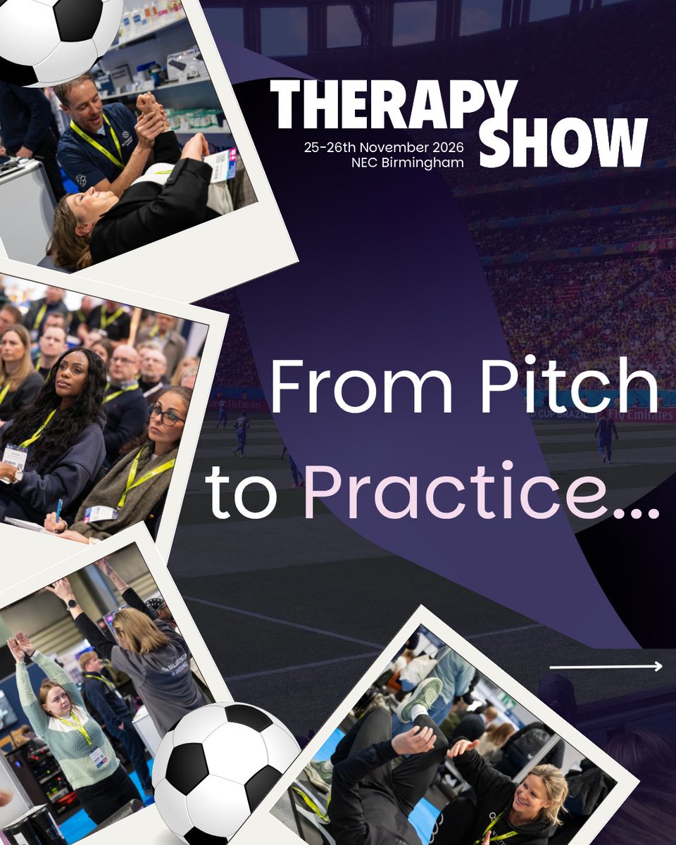 TherapyShowUK's tweet photo. ⚽ As England begin their World Cup campaign, we're launching From Pitch to Practice.

Throughout the tournament, Therapy Show experts will share lessons from elite sport on recovery, rehabilitation, injury prevention and performance.

Stay tuned for more... https://t.co/Xa4X6ZeY7k