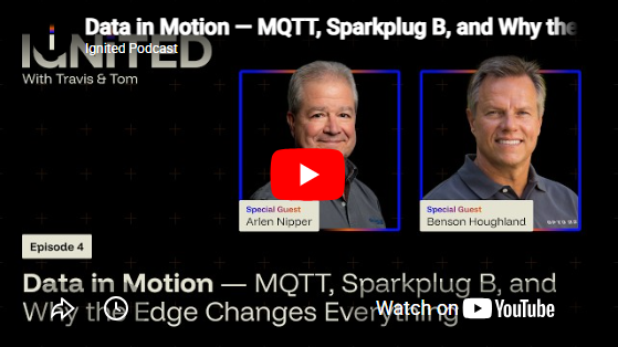 opto22's tweet photo. New in the #OptoBlog: Sparking data discussions at the edge with MQTT, Sparkplug B, and OPC UA. Listen to a recent episode of @InductiveAuto's Ignited podcast to see how the open-source MQTT protocol has completely changed industrial data architectures. https://t.co/HkvQ7ZF6mb https://t.co/uQGEtBYHzG