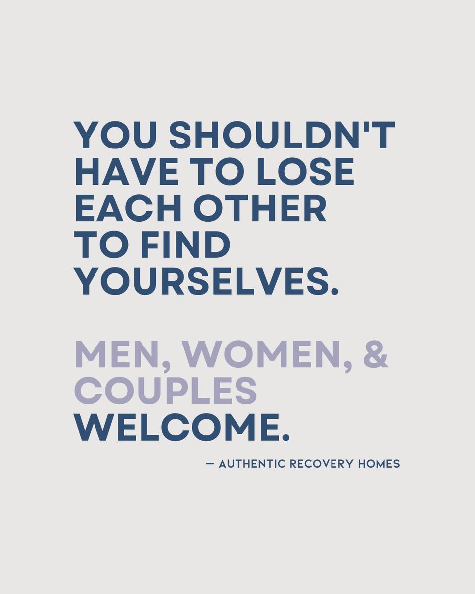 AuthenticReHome's tweet photo. Some of the most profound transformation happens when you do it with someone you trust. 

That's why we welcome couples.

📞 (720) 736-0096 

#AuthenticRecoveryHomes #CouplesInRecovery #SoberLiving #Denver https://t.co/pzsmDnyYjp