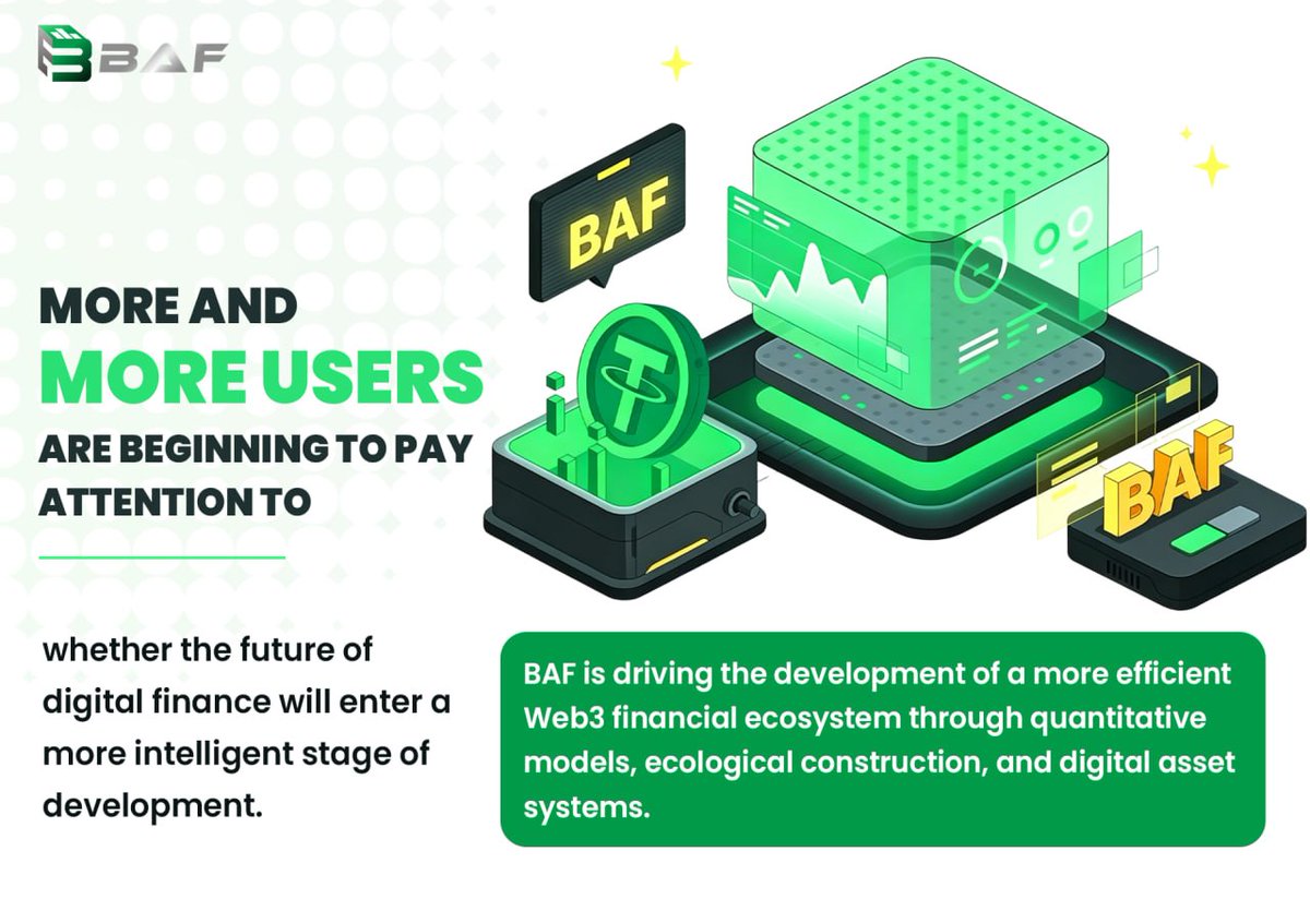 BA_Frontier's tweet photo. Whether the future of digital finance will enter a more intelligent stage of development.

BAF is driving the development of a more efficient Web3 financial ecosystem through quantitative models, ecological construction, and digital asset systems.

#BAF #Web3 #DigitalFinance https://t.co/9l7RyKpAX4