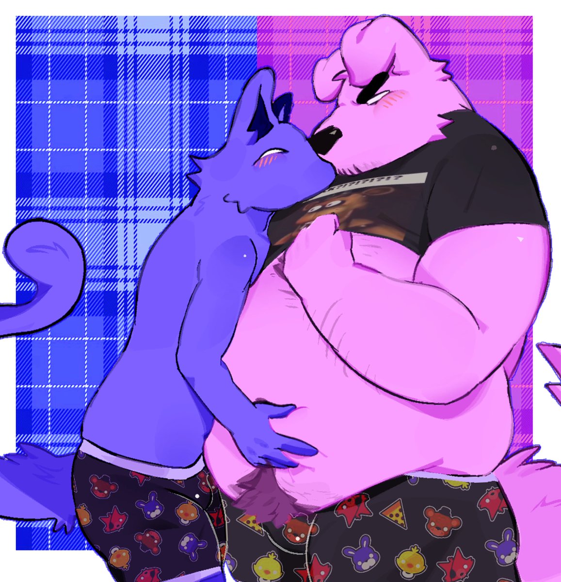 chubbiez_'s tweet photo. Surprise surprise I drew them kissing #furry #furryart https://t.co/InvRdEFGy4