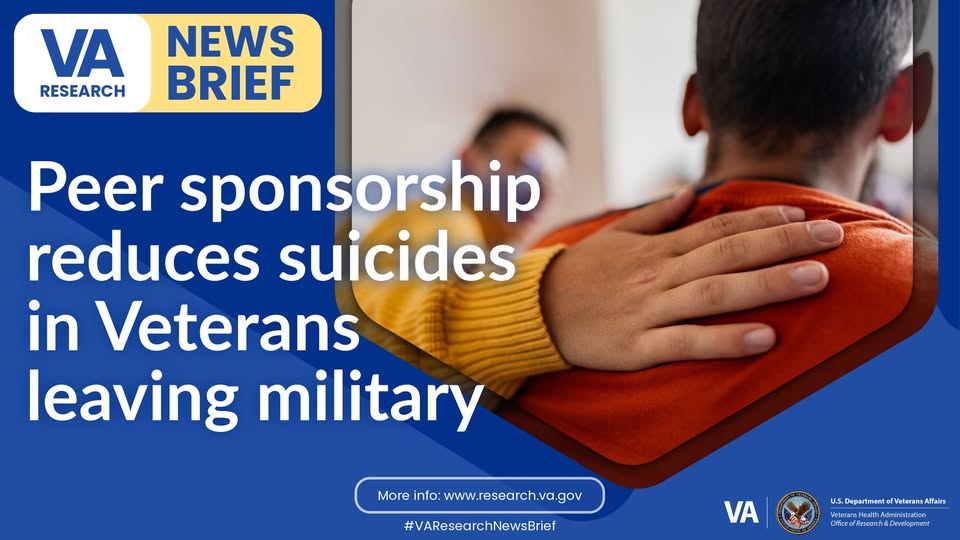VAMaine1's tweet photo. #VAResearchNewsBrief: The VA Veteran Sponsorship Initiative (VSI) is a public-private partnership between federal and community partners that provides VA-certified, volunteer, peer sponsors and connection to community services. VA researchers assessed more than 1,000 active-duty Soldiers who transitioned out of the military in 2023, half of whom participated in VSI. Those in the VSI program were 2% less likely to have a suicide attempt and 20% more likely to use VA primary care within 10 months of leaving the Army. The findings demonstrate that VSI can be a valuable tool to support Veterans during the transition to civilian life. (International Journal of Environmental Research and Public Health, Apr. 17, 2026)
#VAResearch  #MilitaryTransition #SuicidePrevention #VeteransHealth
https://t.co/SfMLjlLiin...