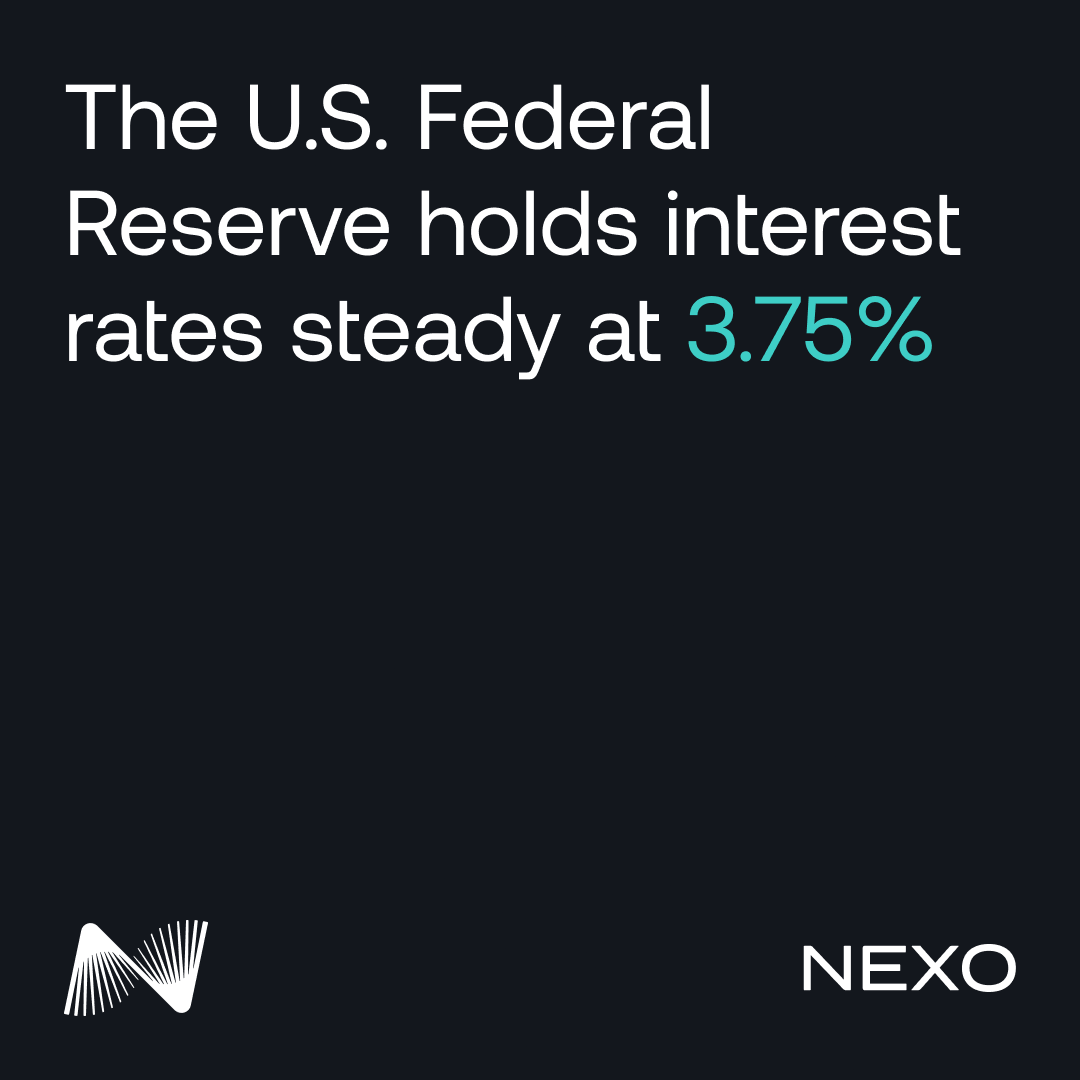 Nexo's tweet photo. The Fed interest rate decision is out.

Where do you see the market heading next? https://t.co/toUWxI1psL