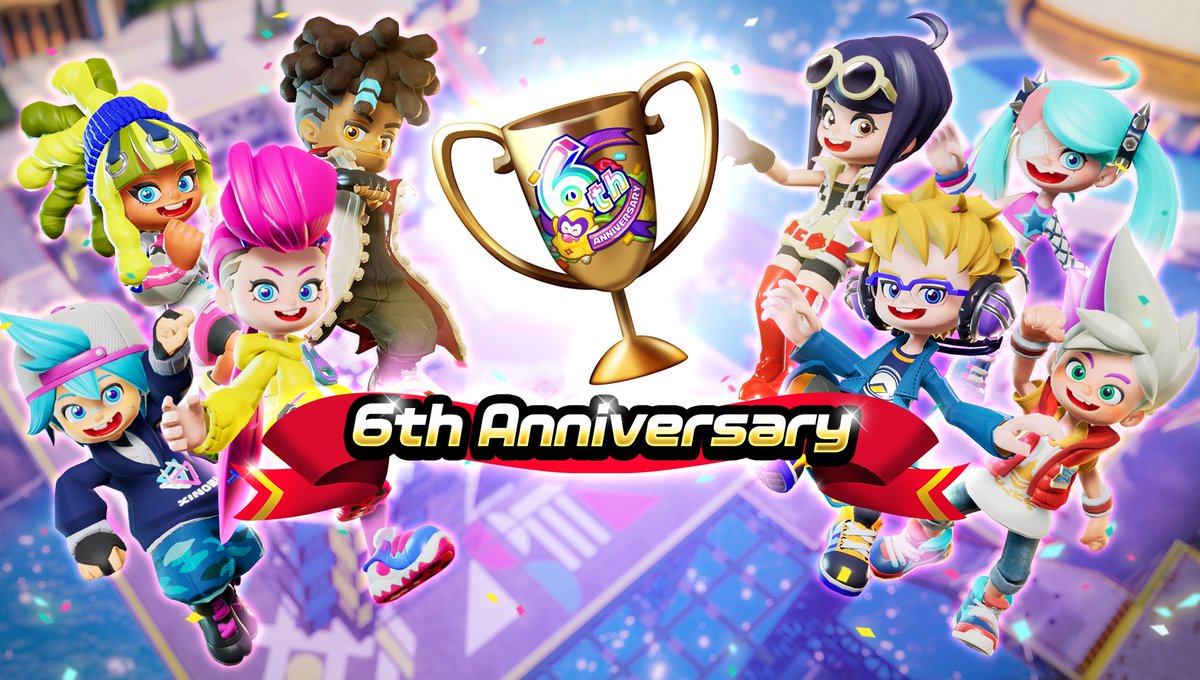 playninjala's tweet photo. 🏆🎊Get ready for the Ninjala Tournament 6th Anniversary Cup (Solo)!🎊🏆

Get special IPPON Decorations, Jala, and more!

Receive a 6th Anniversary sticker just for participating! 💪✨

▼ Event Period:
6/28 7PM - 6/29 1AM PT
*this event is only open for 6 hours https://t.co/TSd4jDqt0e
