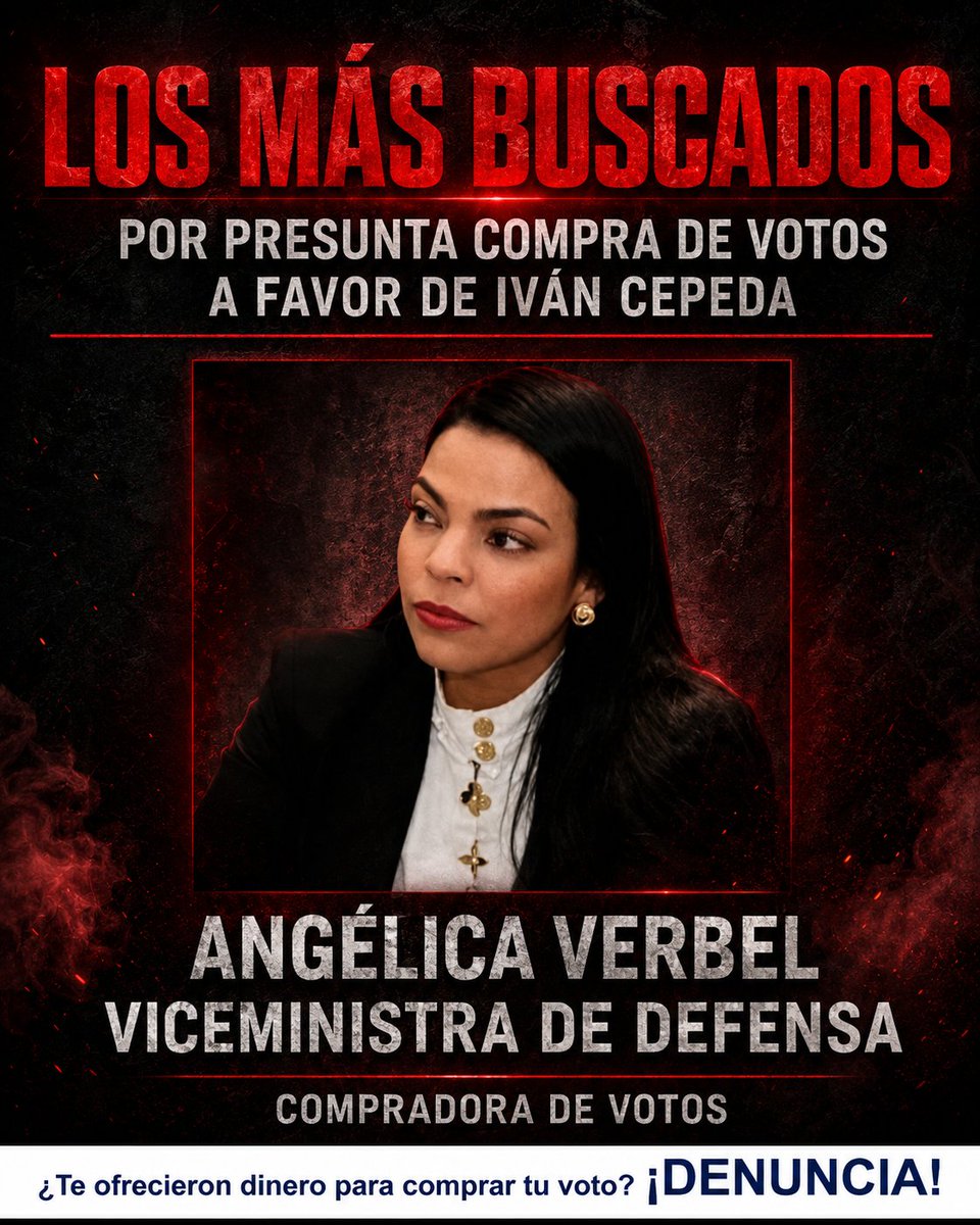 ABPRESIDENTE's tweet photo. La viceministra de defensa, otra presunta compradora de votos para @IvanCepedaCast , El Tigre 🐅 tiene las pruebas.

¡Firme por la Patria! 🇨🇴🫡

Este 21 de junio ponle la raya al Tigre ✍️🐯 y construyamos JUNTOS la Patria milagro 🙌 https://t.co/W4tro3OWdv