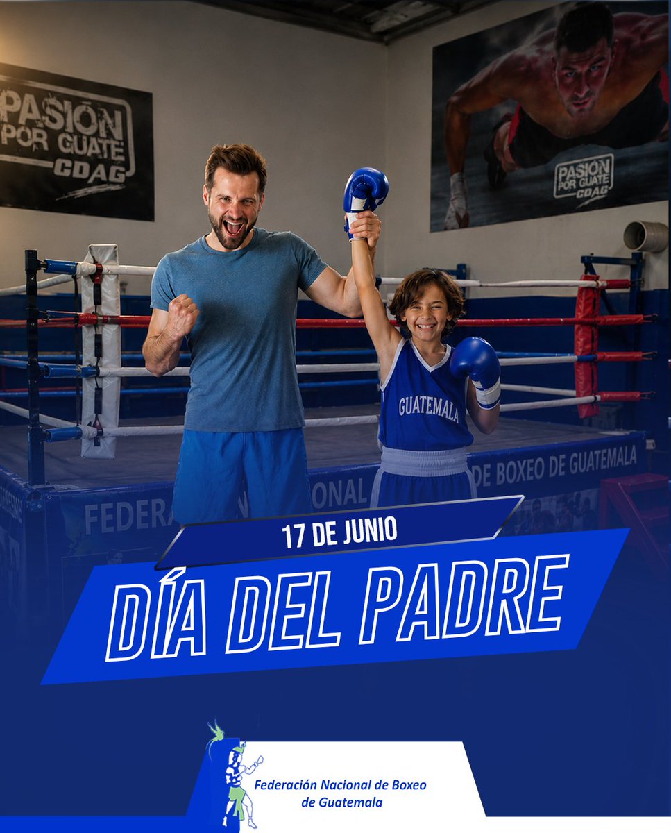 fedeboxgt's tweet photo. ¡Gracias, papá, por ser quien nos enseña a levantarnos, a perseverar y a creer en nosotros mismos.
Eres nuestro campeón. ¡Feliz Día del Padre! 🥊💙 https://t.co/HuOHfNEU0H
