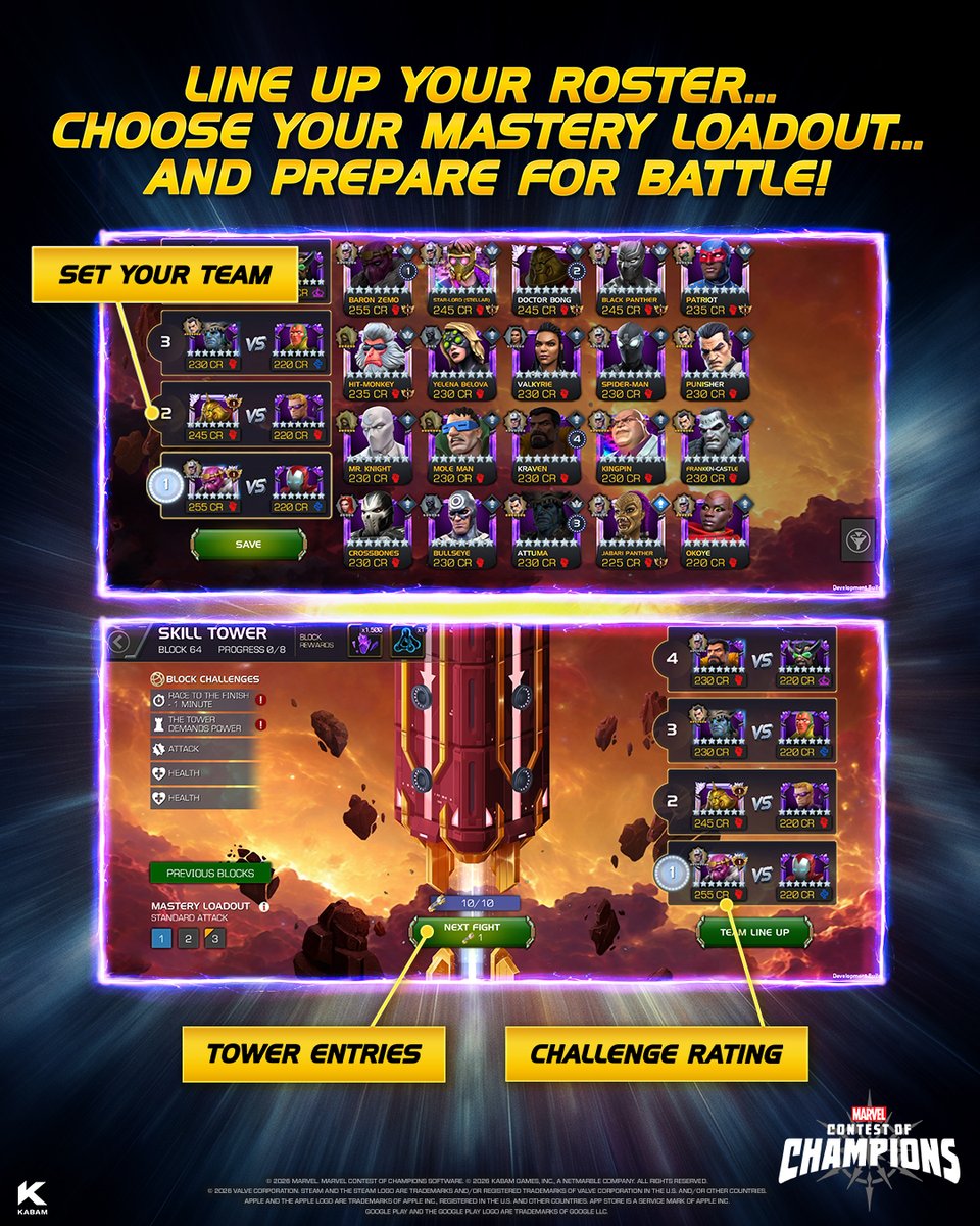 MarvelChampions's tweet photo. Towers are live NOW! 🧗

Log in to find the SKILL and MUTANT Class Towers, the SAGA Challenge Tower, and a Realm Event featuring Warlock's Ascension! 🤖 https://t.co/qAEETiZKdW