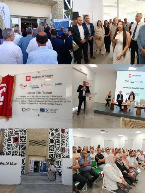 TapNewsAgency's tweet photo. #Tunisia: The #FTD inaugurated its 6th "Elife" technology centre in #Tozeur, serving also #Gafsa & #Kebili, part of nationwide network of 10 centres aimed at boosting youth employment & entrepreneurship, backed by @KfW_int, with support from #German & #French partners. #TAP_En https://t.co/IYBjgCKBdj