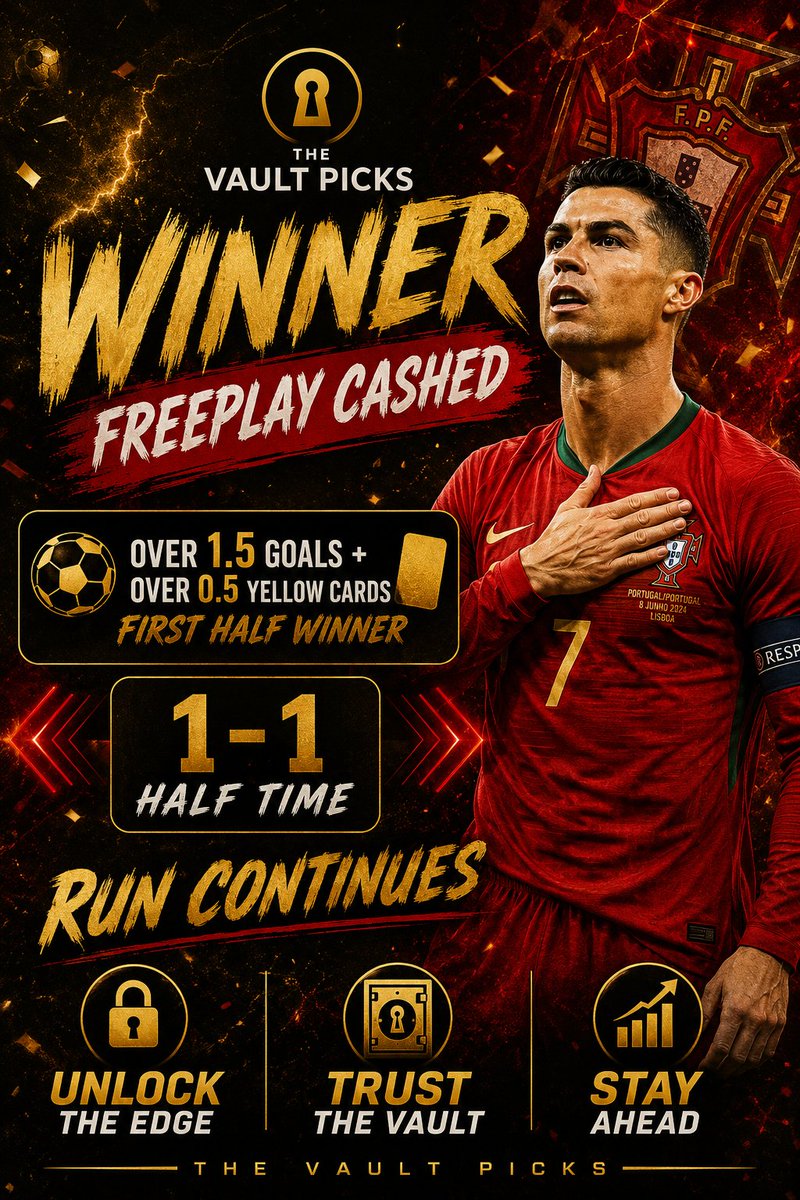 Bdroozy7k's tweet photo. CASH the Freeplay the referee went to his pocket early in the game and through consistent attacks attempted by Congo they finally managed to break down the not so stubborn Portuguese backline

Unlock the Edge Trust the Vault✅ https://t.co/xXPNcKoQJ0