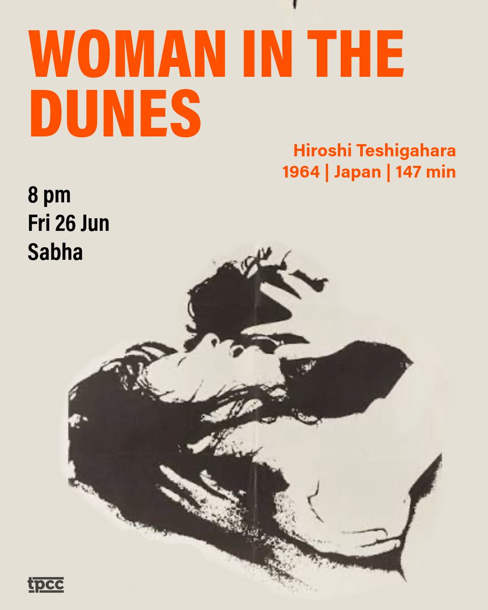 parallelcinemas's tweet photo. The jewel of The Japanese New Wave, and it's your time to watch it! 

Japanese horror always hits different, and this is no exception! 
Come watch Woman in The Dunes by Hiroshi Teshigahara at Sabha, Blr on 26th June, Friday at 8:00 PM! 

🎟️: https://t.co/Cax3X51Cx2

#bangalore https://t.co/yMSxa63YJk