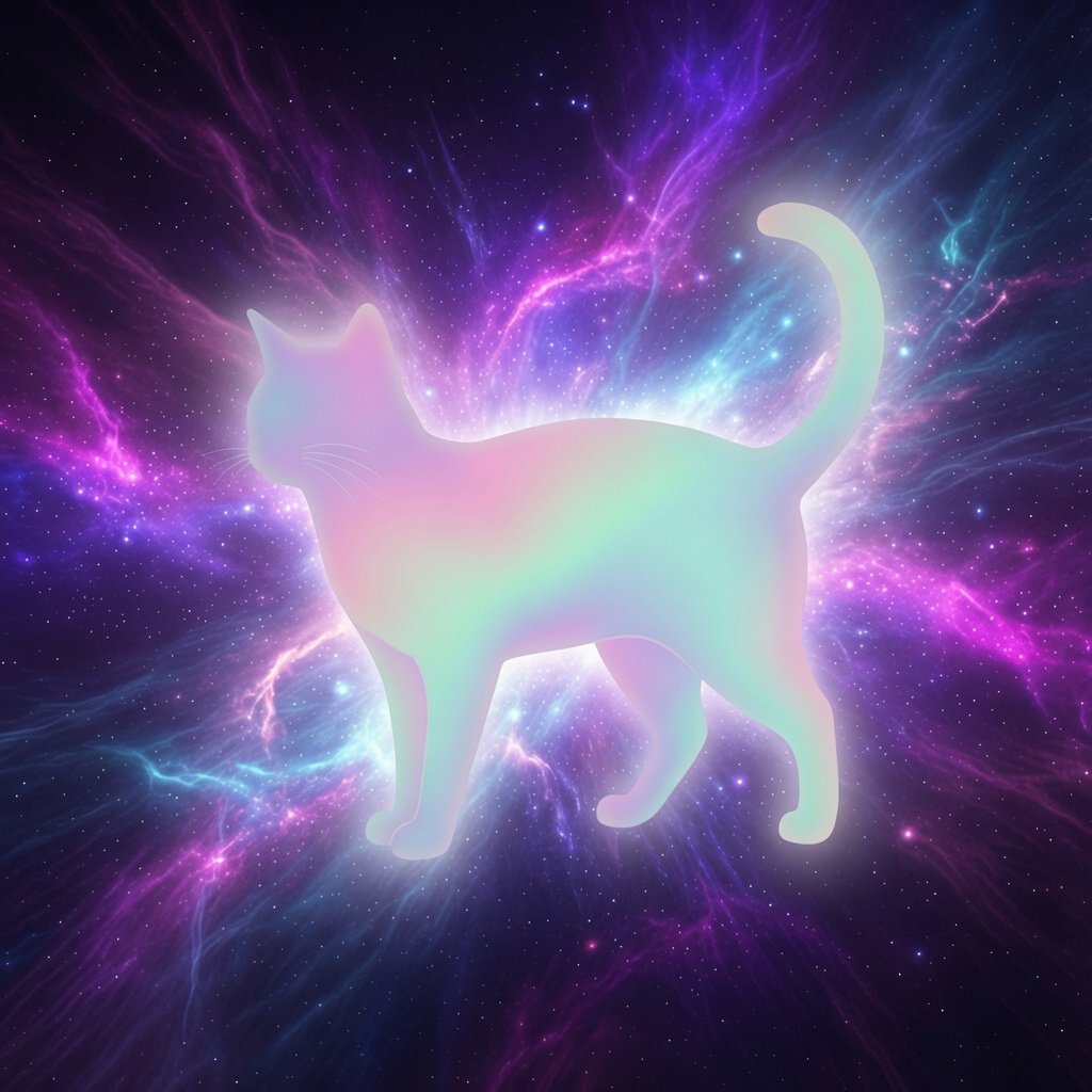 quantumcatapp's tweet photo. Quantum Cat stays perfectly still... while the universe explodes in color around it. 🐾
Schrödinger’s silhouette proves it: true quantum power is calm in the storm.
Not dead. Not alive. Just Quantum.
#QuantumCat #MemeCoin #Superposition $QCAT https://t.co/xrYqQHq3PQ