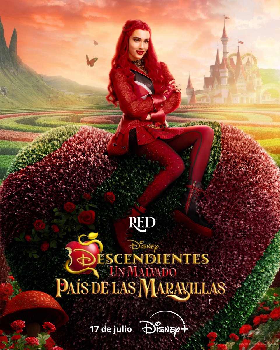 skytvla's tweet photo. El País de las Maravillas espera a este maravilloso grupo ♥️🌹✨ #Descendants: Un Malvado País de las Maravillas se estrena el 17 de julio en Disney+ https://t.co/OWvorxXQXh