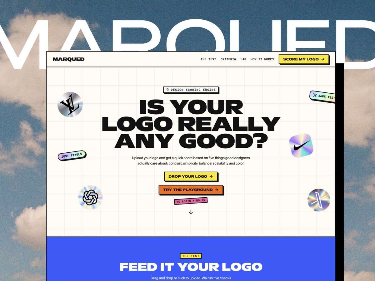 framerwizard's tweet photo. I made a logo judge that doesn't lie to you.
Six measurable design principles, scored live in your browser from your actual pixels.
Built for the @framer in last 12 hours ๐ฎโ๐จ
#agentshackathon
Wish me luck๐ค๐ผ https://t.co/QQHSOCuH8M