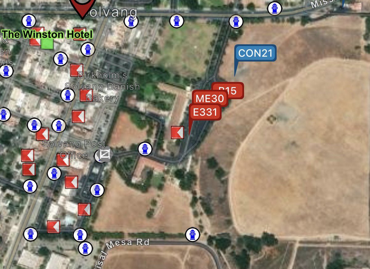 SBCFireInfo's tweet photo. @SBCFireInfo Crews are on scene of a vegetation fire in the 1600 block of Mission Drive, Solvang. The incident was reported at 10:46 AM. 

Additional information will be provided as it becomes available. Motorists and members of the public are advised to avoid the area to ensure the safety of fire personnel and the community.

#SBCFire #Solvang #VegetationFire