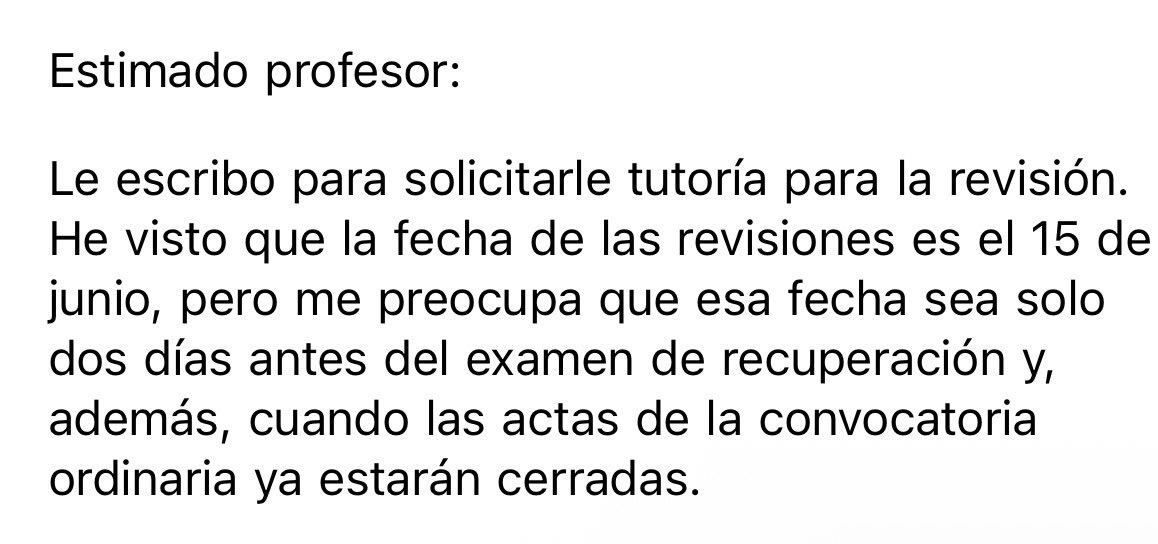 ashofazya's tweet photo. tarda 2 SEMANAS en corregir, suspende a 60 personas, se va de viaje, pone revisión después de las actas y a dos días del examen de un siglo entero de temario😍😍😍😍😍 y encima te manda a la mierda y te dice que no te va a responder, di que sí mi niño, sigue así 😍 https://t.co/WrSpna51OH