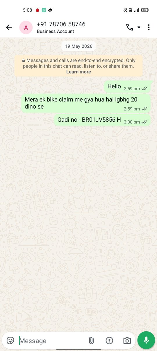 Manishkumar823's tweet photo. 5 April को हमने tata AIG ka insurance claim किया था, उसके बाद हमे 18 जून को बोला गया कि आपका application रिजेक्ट कर दिया गया है, उस बीच 3 servior change किया गया सबके सब निकम्मे थे, ना कॉल ना msg किसी का reply नहीं मिलता था। @TATAAIGIndia @TataAIGMotor https://t.co/xTDdzr6ApN