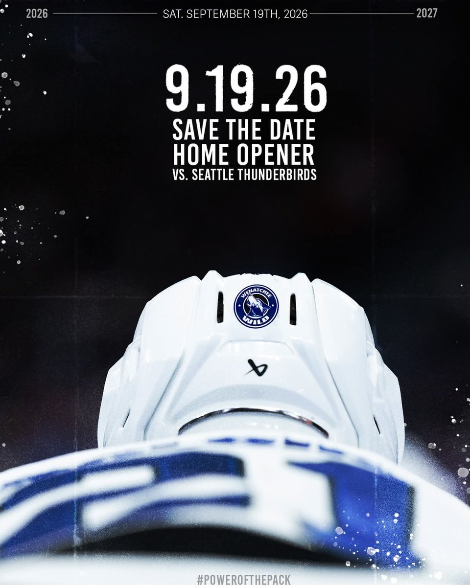 WHLwild_'s tweet photo. SAVE THE DATE, WILD FANS!! 🐺
Our home opener is set for Saturday, September 19th against the Seattle Thunderbirds. Mark your calendars… 👀
#PowerOfThePack #HomeOpener https://t.co/ZRnTtmbDFT