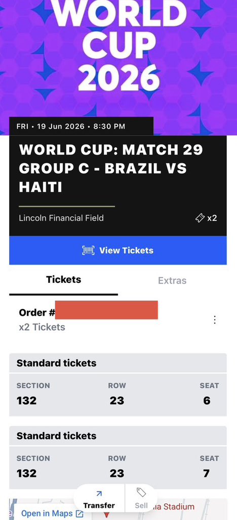 ayap_68's tweet photo. I'm letting go of 2x tickets available for Brazil vs Haiti -World Cup - Match 29 (Group C) at Lincoln Financial Field in Philadelphia, PA

Date/time: Fri, Jun 19 at 8:30 PM

$700 per ticket

DM me if you're interested or want more details!

CUP https://t.co/aAozKRvc7S