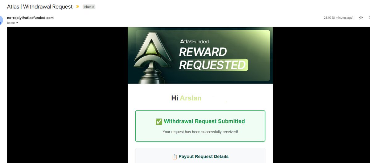 trader_arslan's tweet photo. 𝗔𝗹𝗵𝗮𝗺𝗱𝘂𝗹𝗶𝗹𝗹𝗮𝗵 😇

Payout request officially submitted. 💰

My experience with @AtlasFunded has been excellent so far tight spreads, fast execution, and a truly trader friendly environment.

Special thanks to @PipsCabal.🤝 https://t.co/V5iiEdcVlV