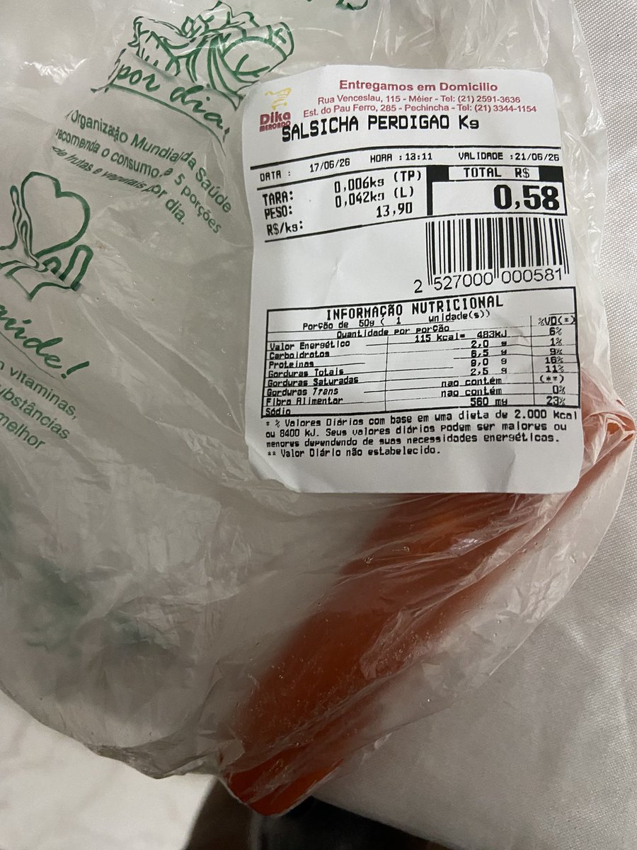 leemrnho's tweet photo. pedi pro meu primo passar no mercadinho e comprar uma salsinha, ele vai e me traz UMA SALSICHA https://t.co/eoKNeJcz5K