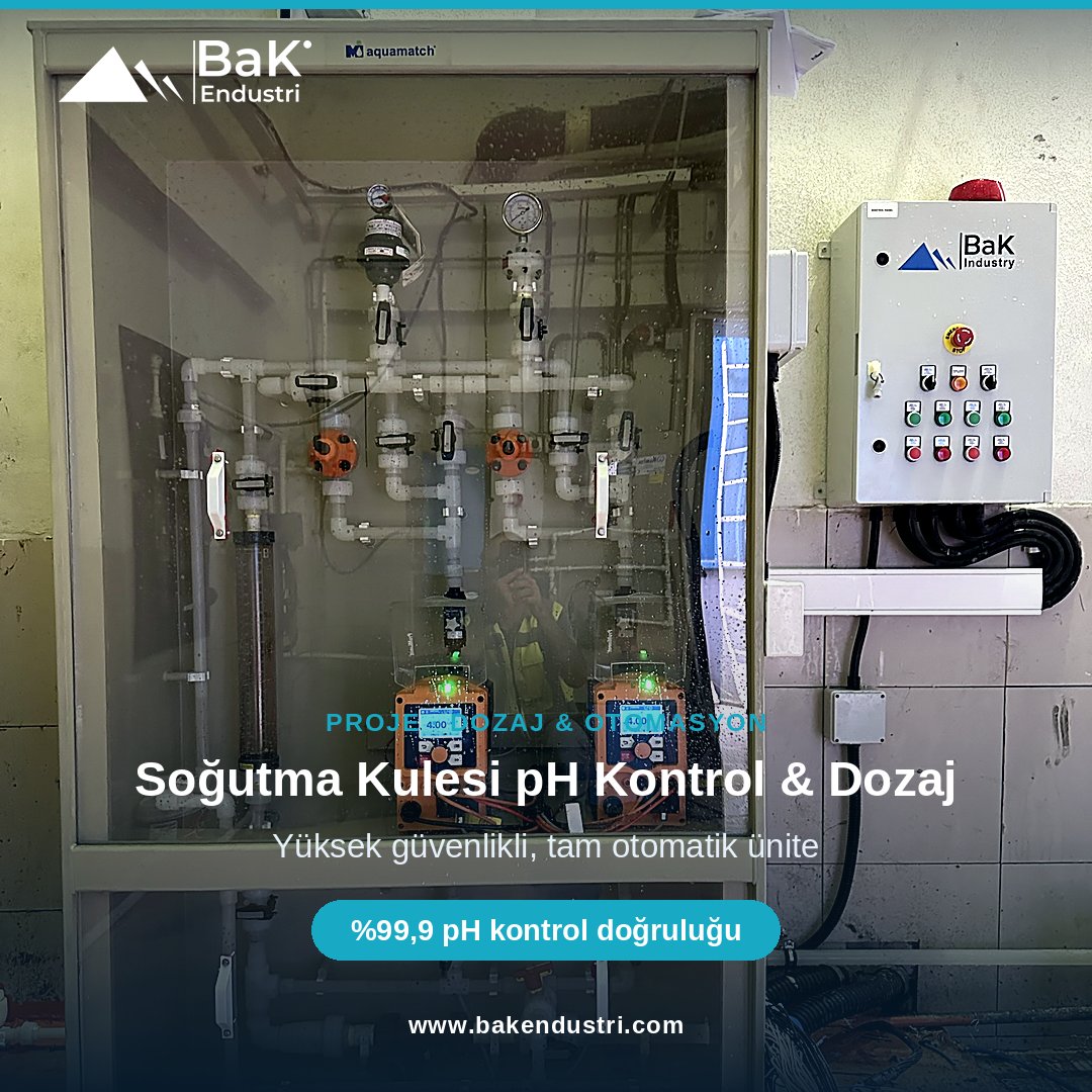 bakendustri's tweet photo. Soğutma Kulesi — pH Kontrol &amp; Dozaj

Bir soğutma kulesi için yüksek güvenlikli, tam otomatik pH kontrol &amp; dozaj ünitesi kurduk. %99,9 pH doğruluğuyla korozyon ve kireçlenmeye karşı tam koruma. #dozaj #otomasyon #BaKEndüstri https://t.co/98Q2GZcptW