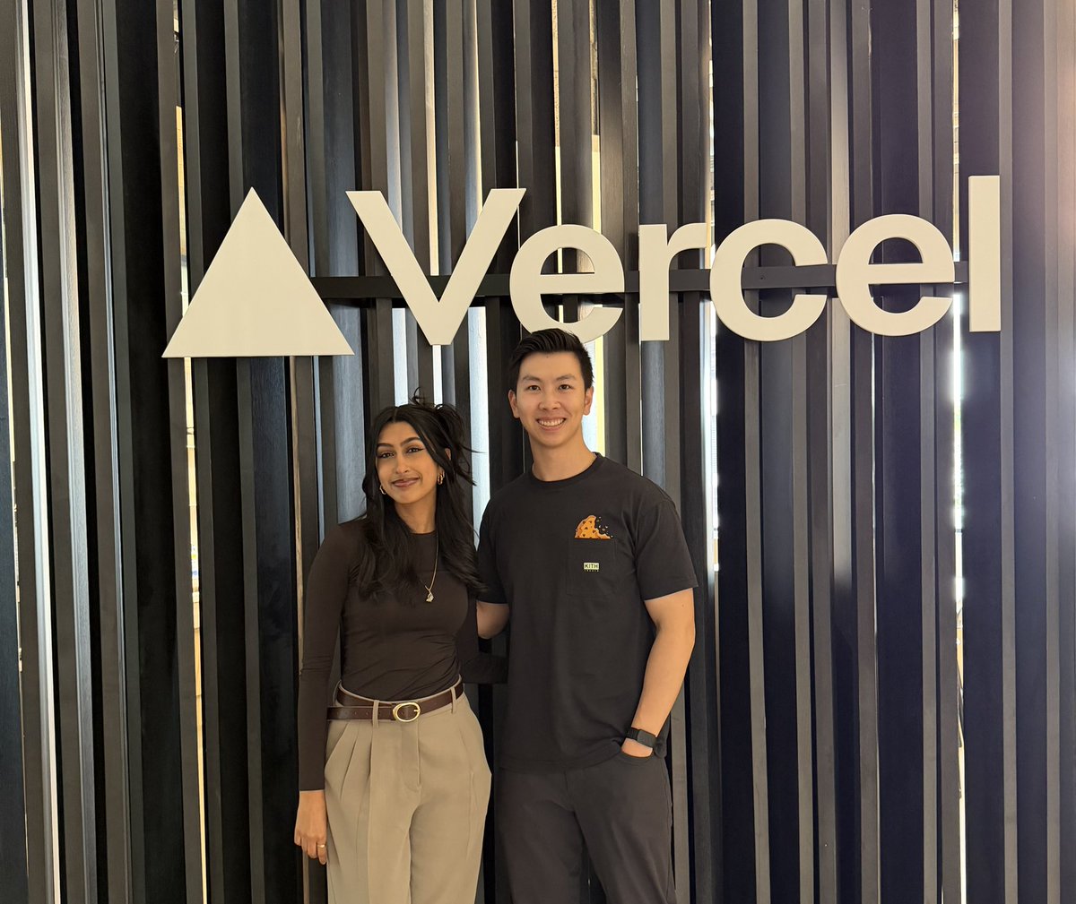 maya_l39's tweet photo. first week at @vercel! stoked to be working in the office of the cto with @andrewqu https://t.co/1zaja42jWY