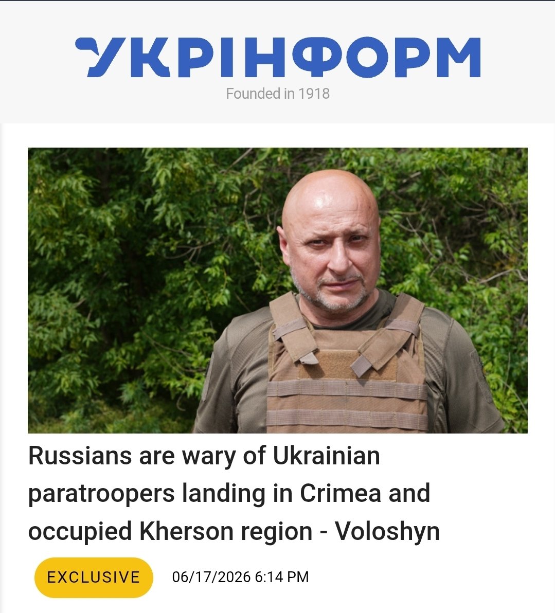StratcomCentre's tweet photo. Russians are scared.

Successful strikes by the Armed Forces of Ukraine have forced the Russians to prepare for the landing of Ukrainian groups in Crimea - a spokesperson for the Defense Forces said in the afternoon

Russia plans to deploy nearly two dozen watercraft from the Dnieper River Flotilla of the Black Sea Fleet to search for and destroy Ukrainian unmanned boats and reconnaissance groups.

According to Voloshin in a comment to "Ukrinform", the enemy intends to conduct reconnaissance and search operations in the coastal zone from Portovoe to Vityno on the temporarily occupied Crimean peninsula.

All this suggests that after a series of successful strikes on military facilities in Crimea, the Russians are seriously afraid of new actions by the Defense Forces and possible landings of Ukrainian groups in the temporarily occupied territories of Crimea and Kherson region.